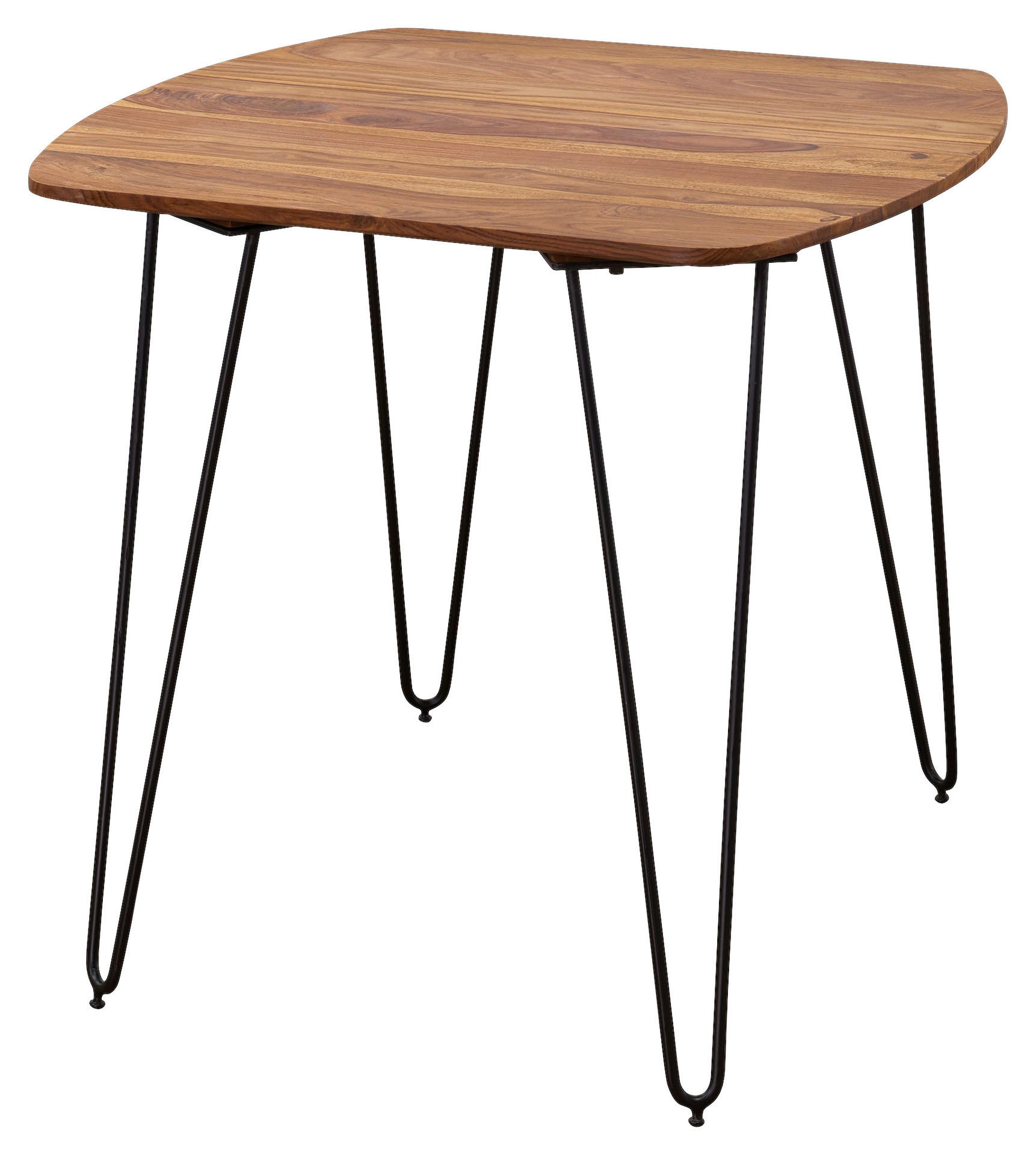 Esstisch natur schwarz Lack matt B/H/T: ca. 80x76x80 cm Esszimmertisch - natur/schwarz (80,00/76,00/80,00cm) - Wohnling