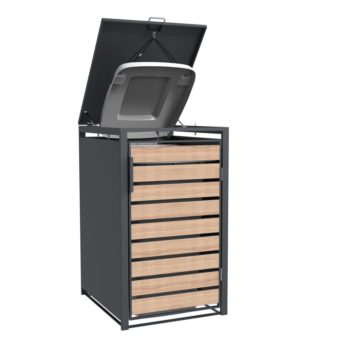 Westmann Mülltonnenbox Lacina braun B/H/L: ca. 68x116x80 cm Lacina - braun (80,00/68,00/116,00cm) - Westmann