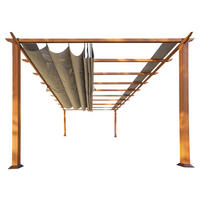 Paragon Outdoor Pavillon Florenz hellbraun Metall B/H/L: ca. 505x236x350 cm Florenz - hellbraun (350,00/505,00/236,00cm) - Paragon Outdoor