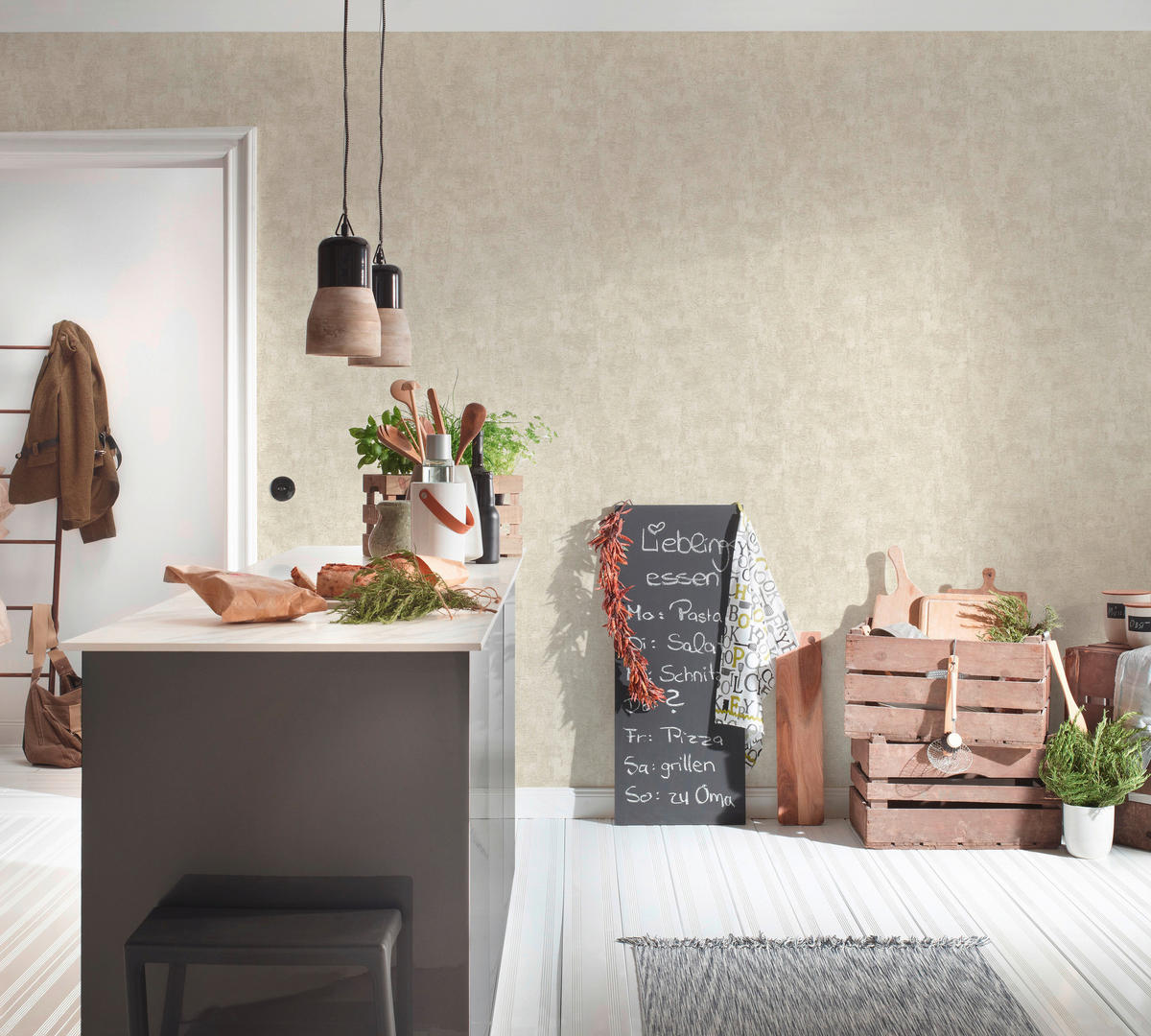 A.S.Creation Vliestapete Blooming Uni beige B/L: ca. 53x1005 cm Blooming - beige (53,00/1005,00cm) - A.S.Creation