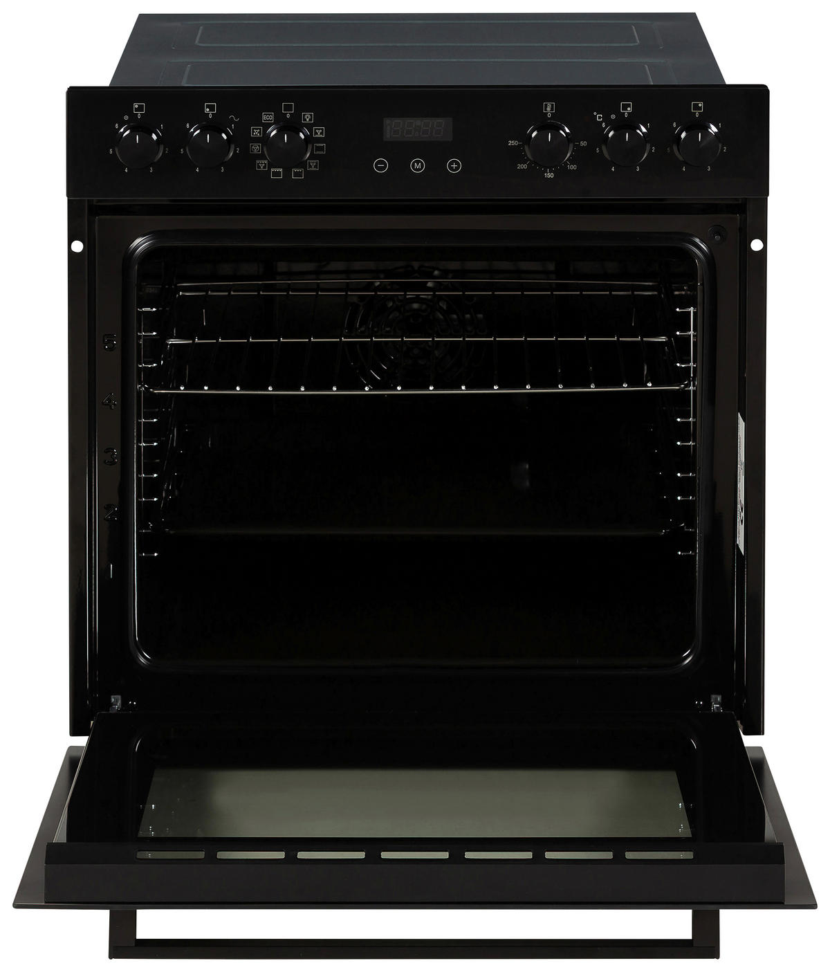 Mican Einbauherdset HSHDB73S schwarz B/H/T: ca. 59,5x59,5x57,5 cm HSHDB73S - schwarz (59,50/59,50/57,50cm) - Mican