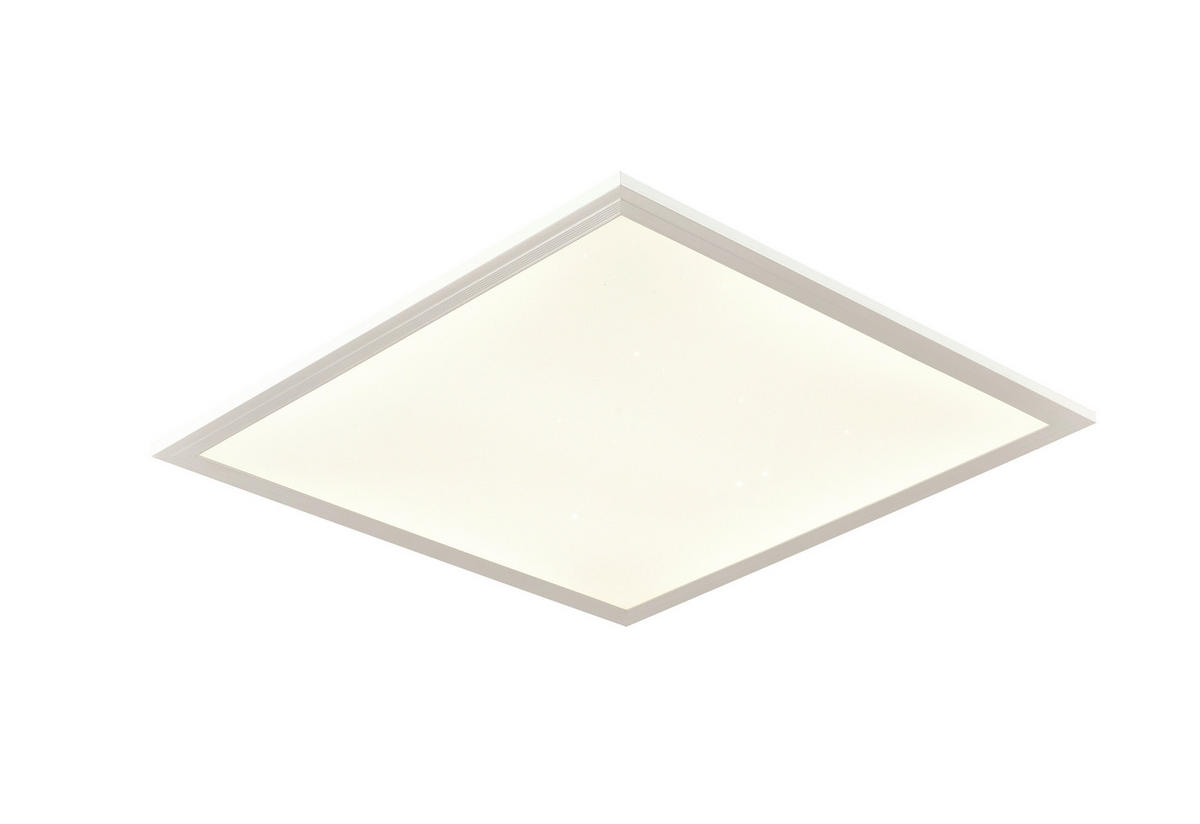 Deckenleuchte weiß Metall Kunststoff B/H/L: ca. 39,5x6,5x39,5 cm LED-Panel_Starry_Plan - weiß (39,50/39,50/6,50cm)