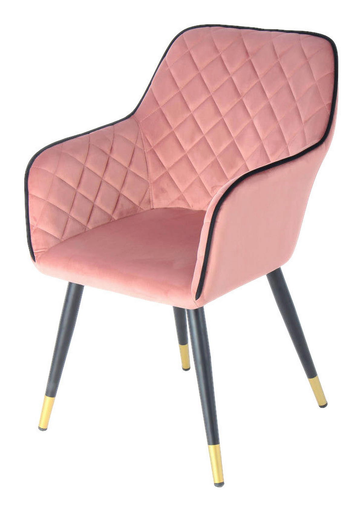 Stuhl Amino 500 rosa Microfaser B/H/T: ca. 58,5x86x61 cm Amino 500 - schwarz/rosa (58,50/86,00/61,00cm) - 360 Living