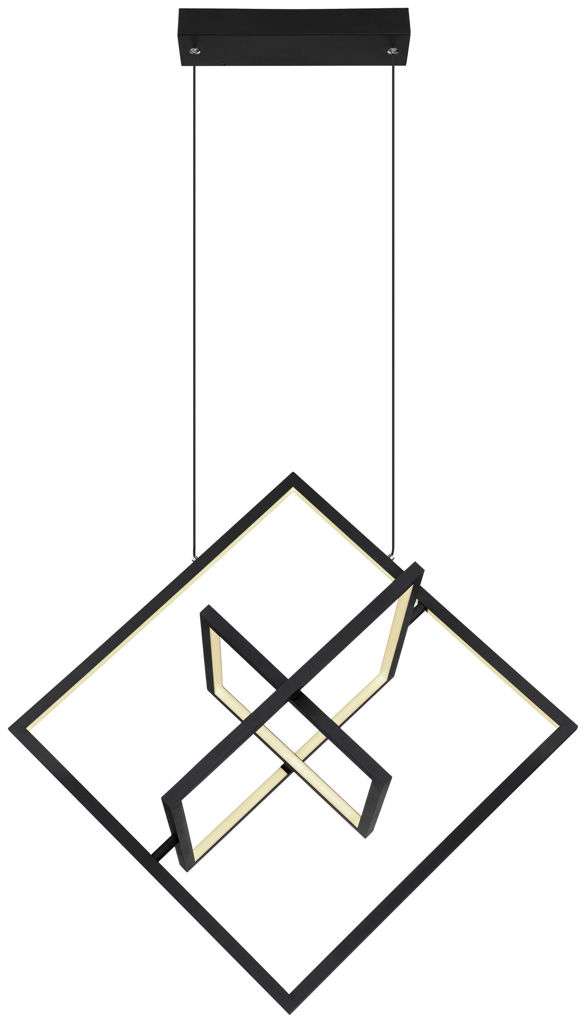GLOBO Pendelleuchte 67194-55H Wolfhard Opal schwarz Silikon Metall B/H/L: ca. 50x150x70,7 cm null 3 Brennstellen Wolfhard - schwarz/Opal (70,70/50,00/150,00cm) - GLOBO