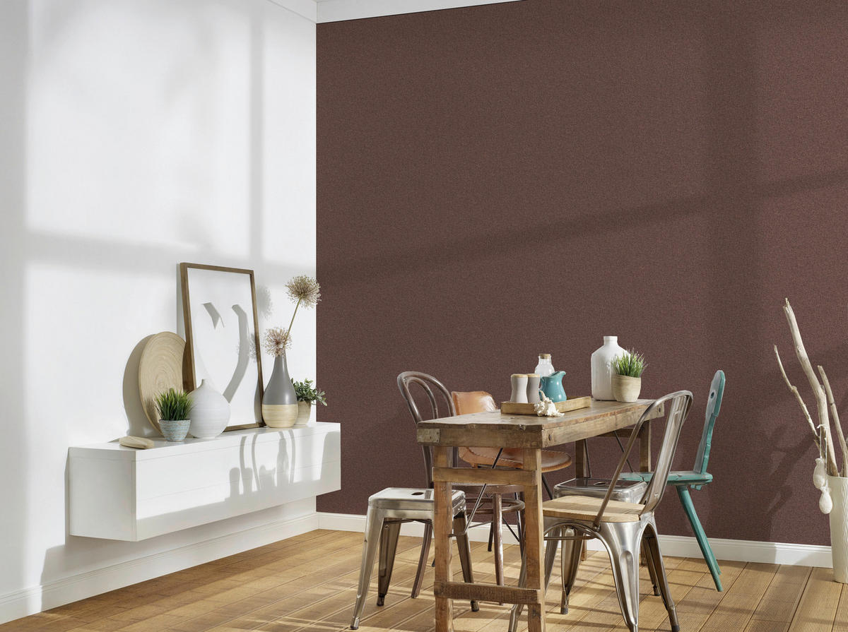 A.S.Creation Vliestapete New Elegance Uni braun B/L: ca. 53x1005 cm New Elegance - braun (53,00/1005,00cm) - A.S.Creation