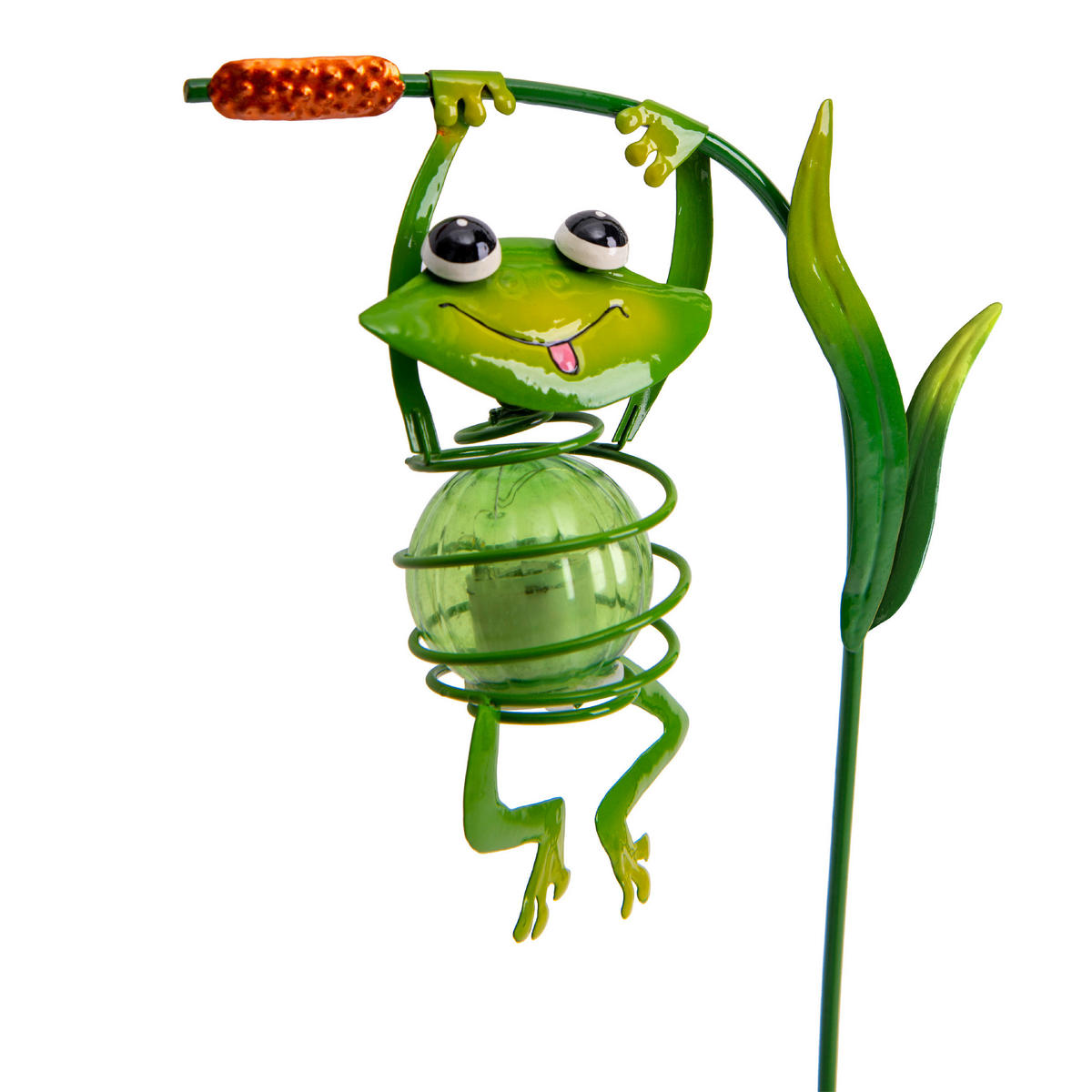 LED-Solar Erdspieß Frosch NV5280417 grün Metall H/D: ca. 66x17 cm LED-Solar Erdspieß "FROSCH" - grün (17,00/66,00cm) - Näve Leuchten