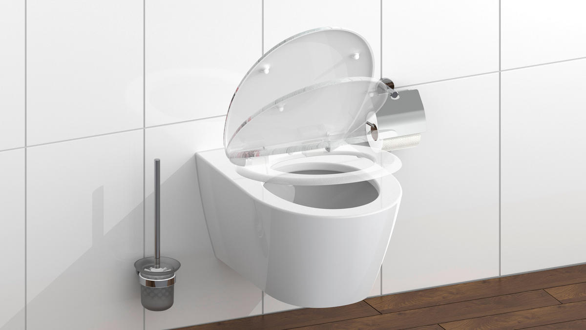 WC-Sitz MDF B/H/L: ca. 6x48x38,5 cm WC-Sitz_Flower&Wood Duroplast - (38,50/6,00/48,00cm) - Eisl