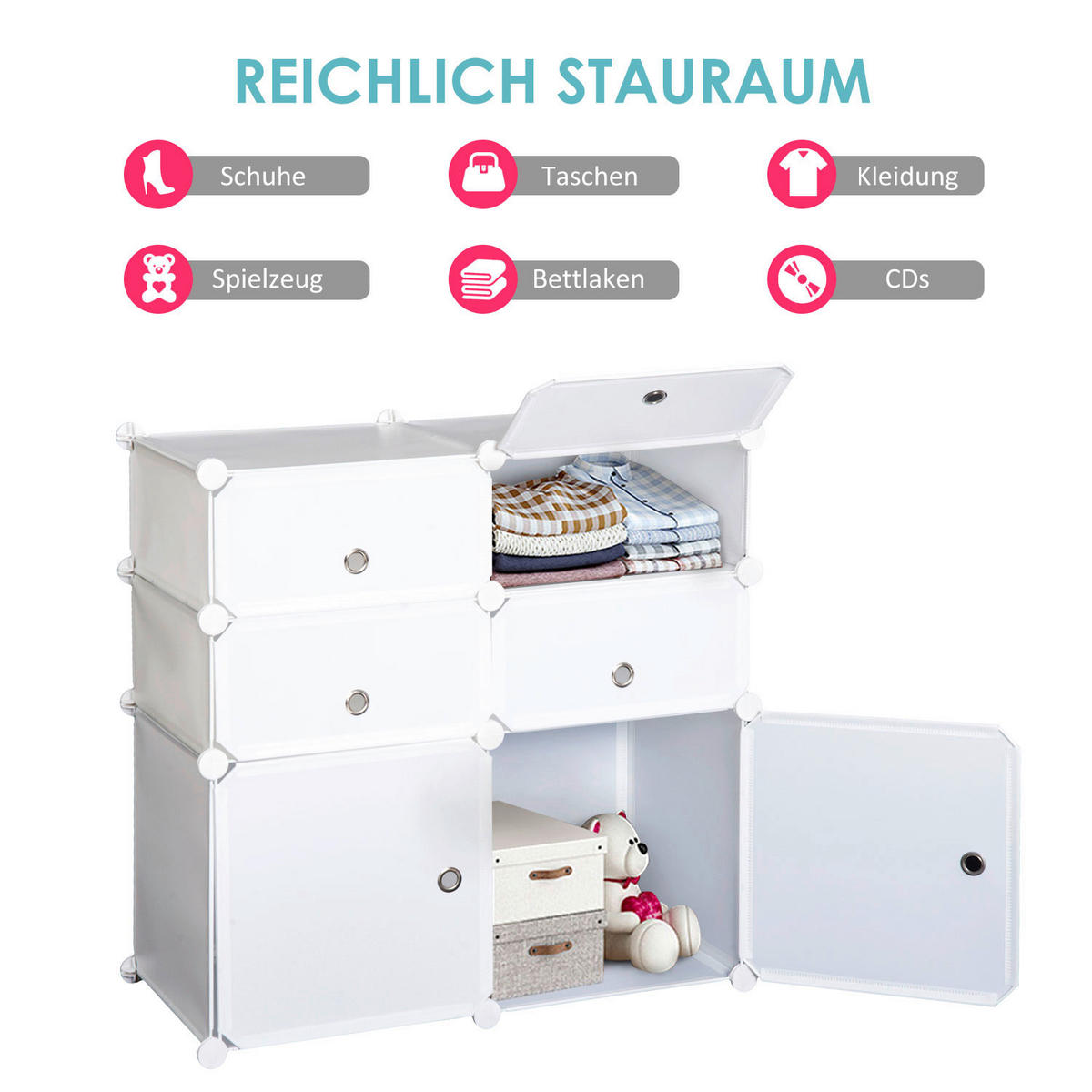 HOMCOM Schuhregal weiß Metall B/H/L: ca. 37x75x73 cm Schuhschrank - weiß (73,00/37,00/75,00cm) - HOMCOM