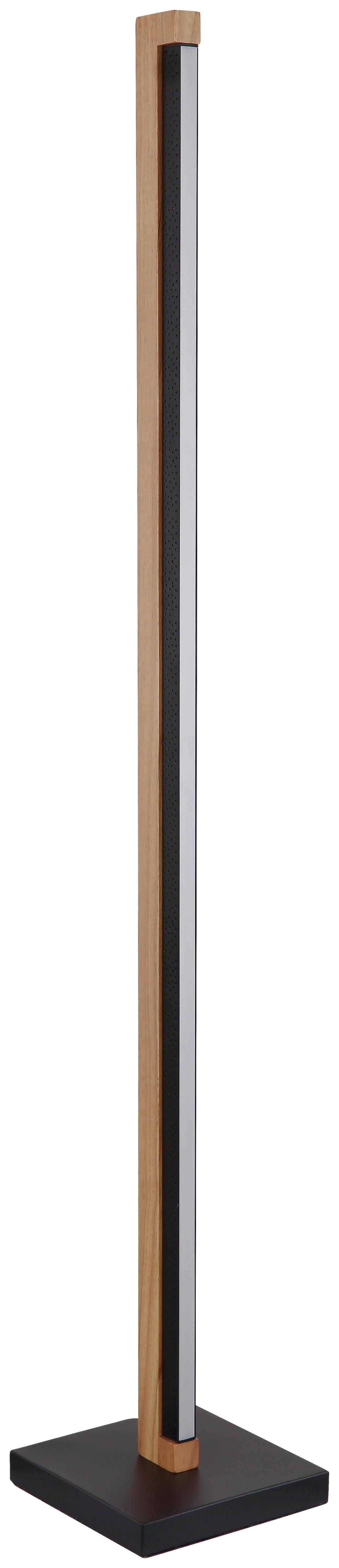 GLOBO LED-Stehleuchte 67849S mattschwarz dunkelbraun Metall Kunststoff Holz B/H/T: ca. 18x113x18 cm STARLA - dunkelbraun/mattschwarz (18,00/113,00/18,00cm) - GLOBO