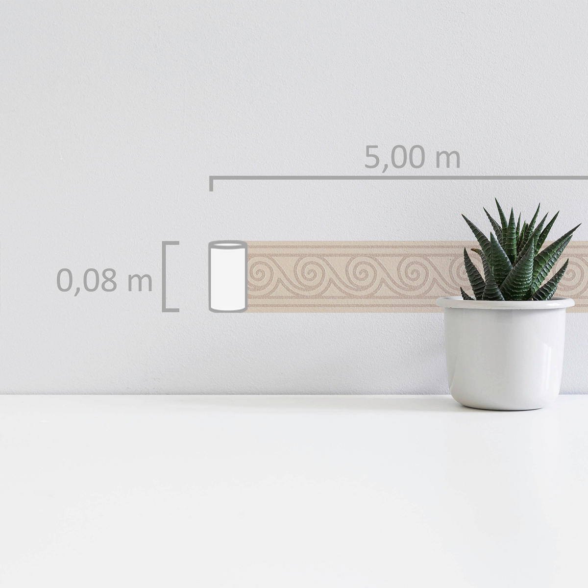 A.S.Creation Bordüre creme B/H/D: ca. 8x500x7 cm Bordüre_selbstklebend - creme (7,00/500,00cm) - A.S.Creation