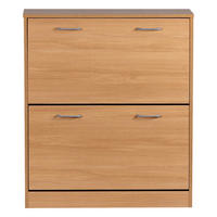 Schuhkipper braun Nachbildung B/H/T: ca. 24x87x75 cm Schuhkipper KIEL - braun/grau (24,00/87,00/75,00cm) - Wohnling