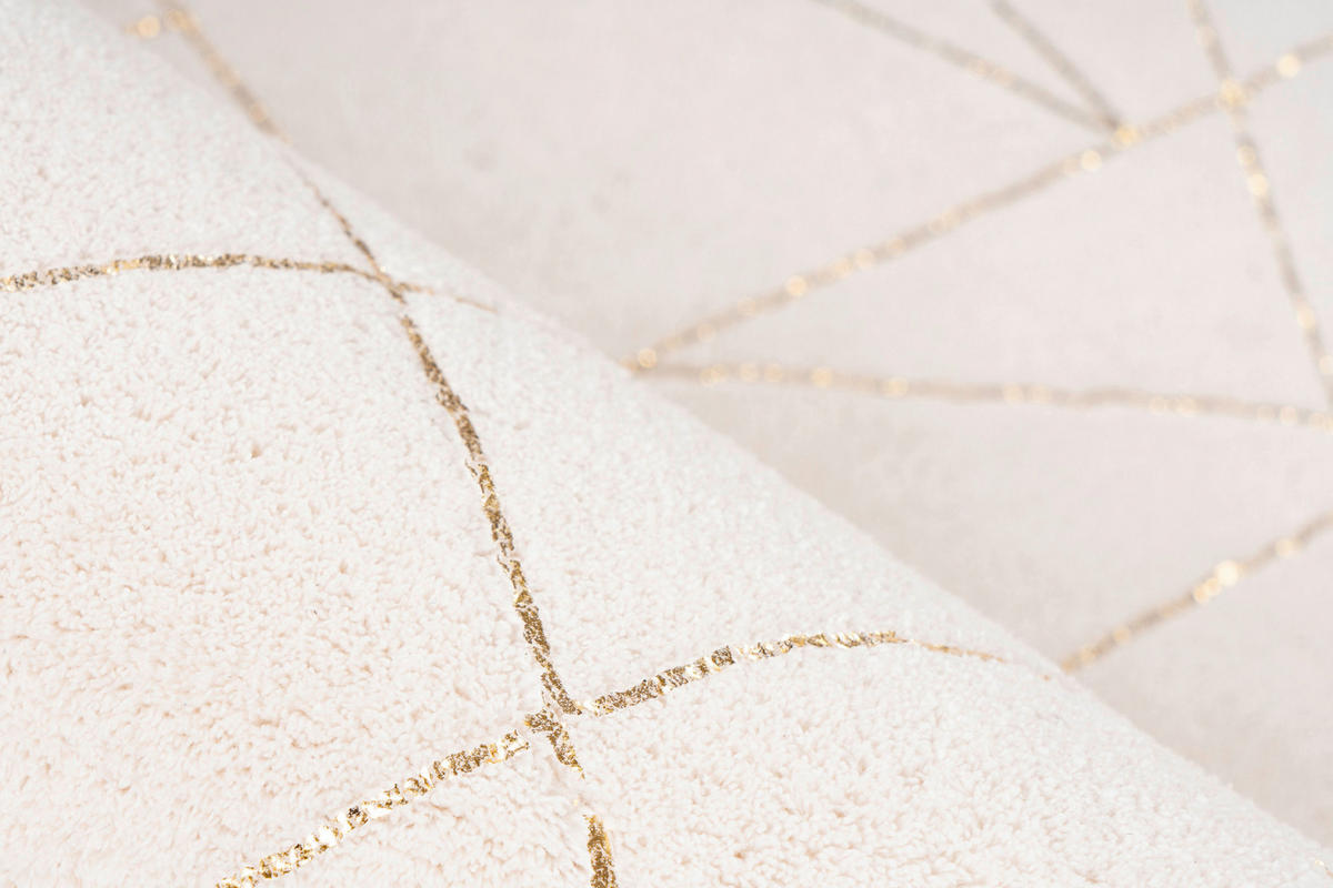 360Living Teppich Bijou creme B/L: ca. 80x150 cm Bijou - gold/creme (80,00/150,00cm) - 360Living