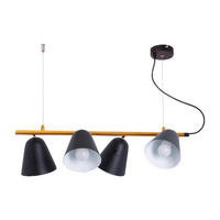 Näve Leuchten Pendelleuchte NV6137422 schwarz gold Metall Eisen B/H/L: ca. 13x126x61 cm E14 4 Brennstellen Triton - gold/schwarz (61,00/13,00/126,00cm) - Näve Leuchten