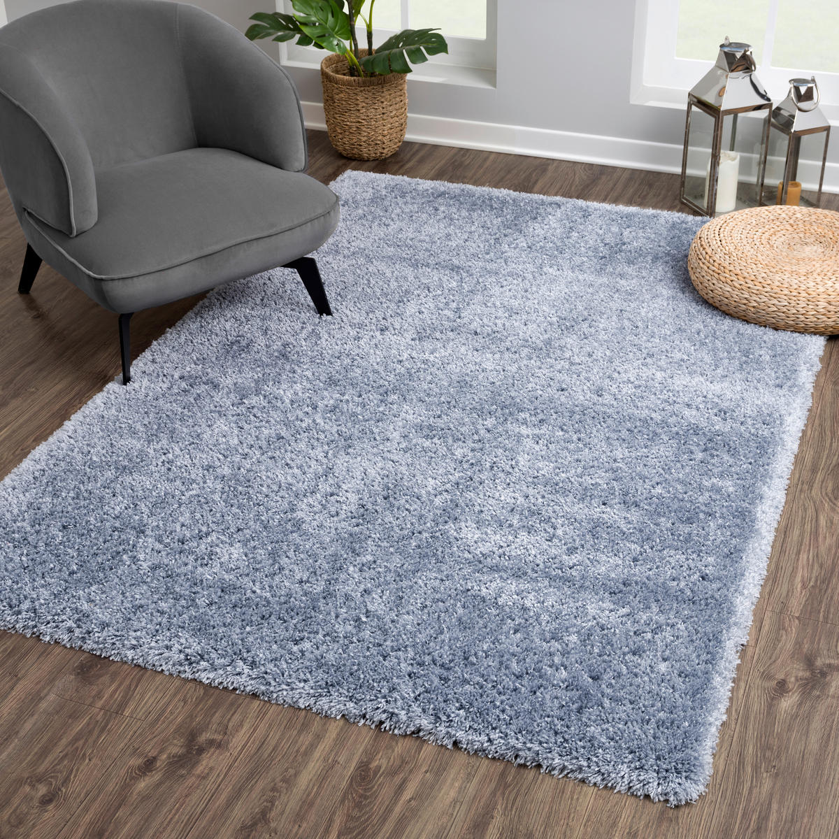 Sanat Teppich Porto blau B/L: ca. 80x150 cm Porto - blau (80,00/150,00cm) - Sanat