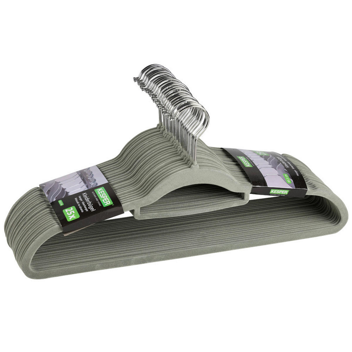 Kesper Kleiderbügel 25tlg. grau Kunststoff Kleiderbügel_25tlg. - grau (45,00cm) - Kesper