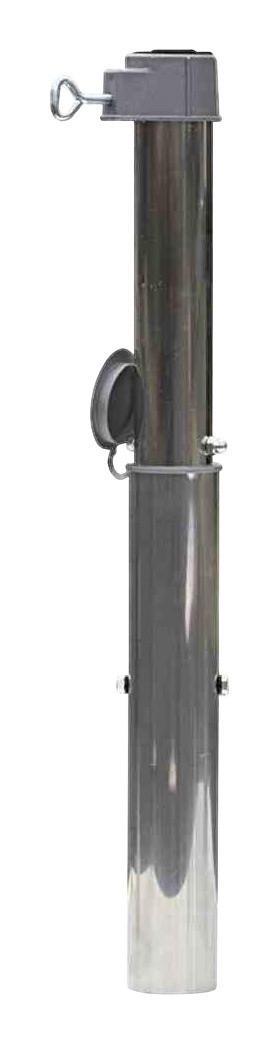 Delschen Bodenhülse silber Aluminium B/H/L: ca. 20x15x53 cm Bodenhülse Delschen 2-teilig 8501 - silber (53,00/20,00/15,00cm) - Delschen