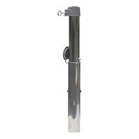 Delschen Bodenhülse silber Aluminium B/H/L: ca. 20x15x53 cm Bodenhülse Delschen 2-teilig 8501 - silber (53,00/20,00/15,00cm) - Delschen