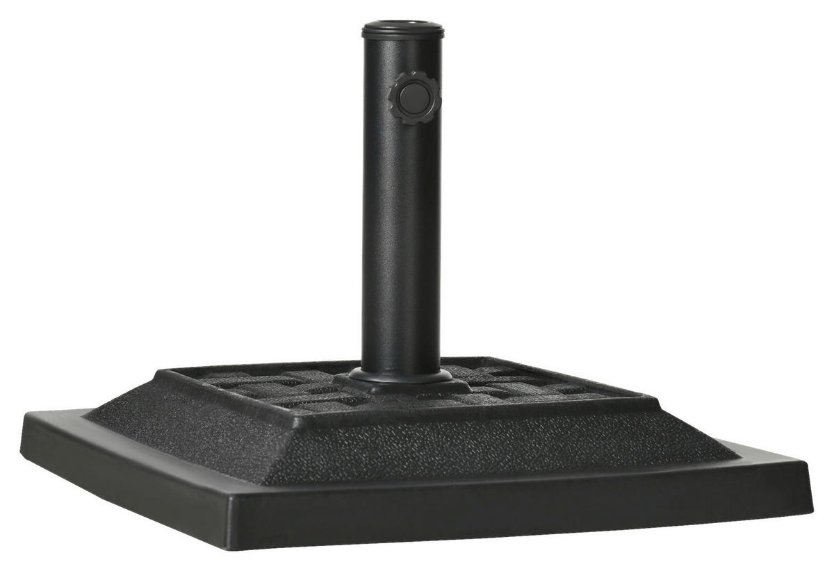 Outsunny Schirmständer schwarz Polypropylen B/H/L: ca. 44x44x33 cm Sonnenschirmständer - schwarz (33,00/44,00/44,00cm) - Outsunny