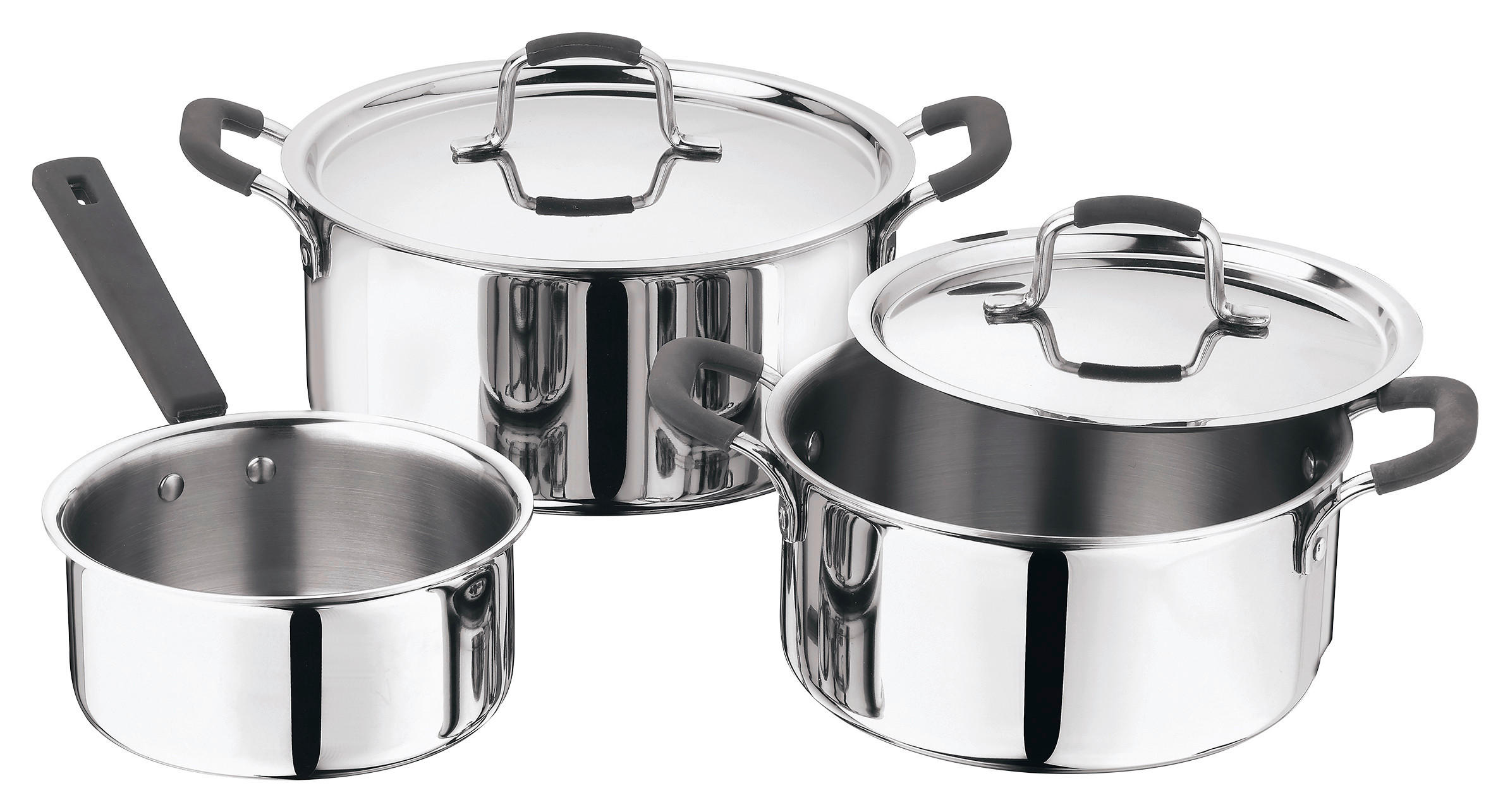 MASTERPRO Topfset FOODIES COLLECTION silber Edelstahl 5 tlg. günstig online kaufen