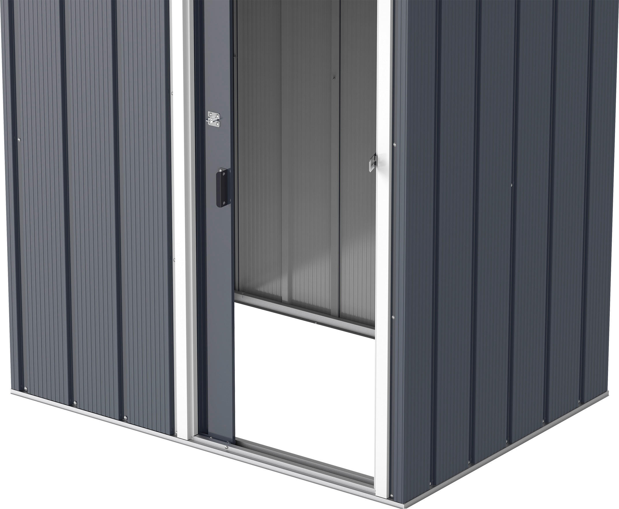 VCM Gerätehaus anthrazit Metall B/H/L: ...