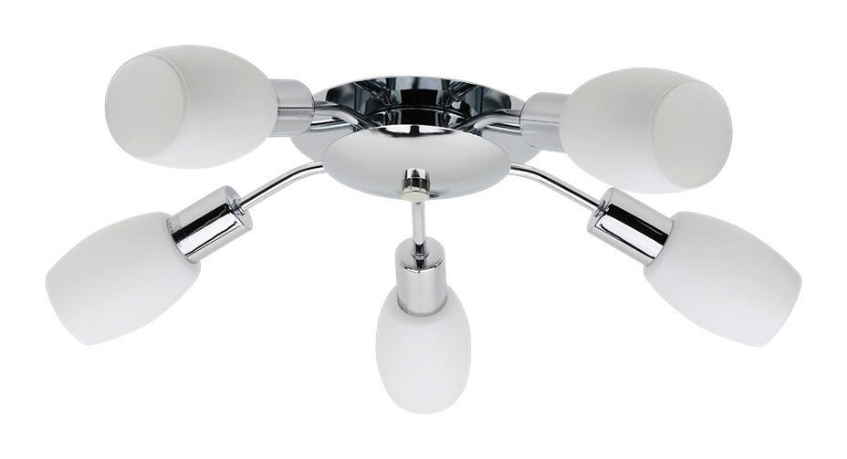 Spot-Light Deckenleuchte 9033528 silber Metall H/D: ca. 9,5x40 cm E14 5 Brennstellen Deckenleuchte_Tosca - silber (40,00/9,50cm) - Spot-Light