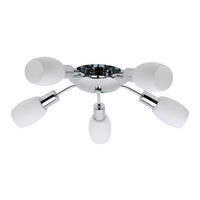 Spot-Light Deckenleuchte 9033528 silber Metall H/D: ca. 9,5x40 cm E14 5 Brennstellen Deckenleuchte_Tosca - silber (40,00/9,50cm) - Spot-Light