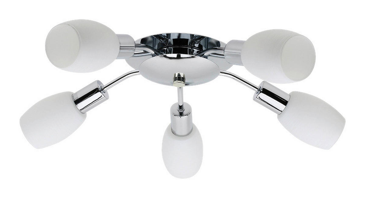 Spot-Light Deckenleuchte 9033528 silber Metall H/D: ca. 9,5x40 cm E14 5 Brennstellen Deckenleuchte_Tosca - silber (40,00/9,50cm) - Spot-Light