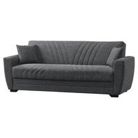 Schlafsofa Alanya grau Microfaser B/H/T: ca. 227x91x83 cm Alanya - schwarz/grau (227,00/91,00/83,00cm)