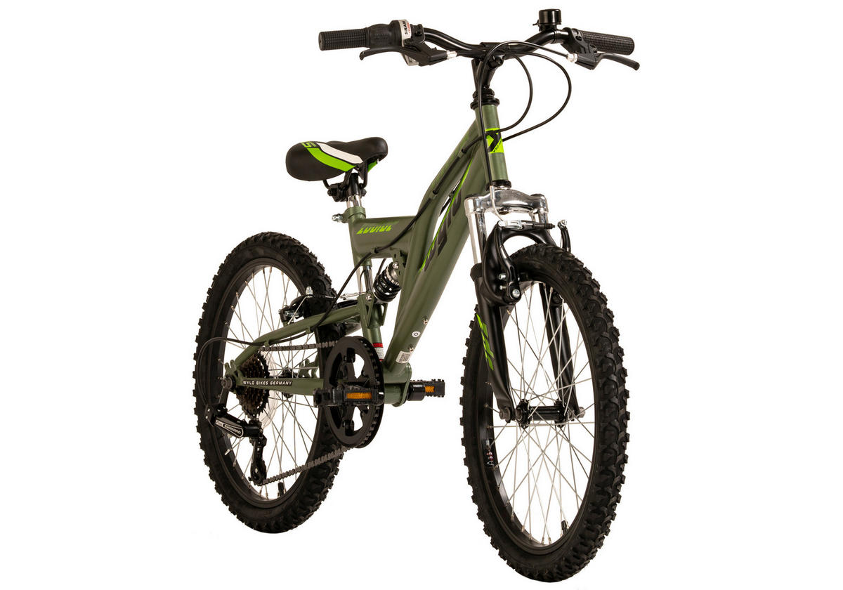 WYLD Kinder-Mountainbike Zodiac ZODIAC 20 Zoll Rahmenhöhe 31 cm 6 Gänge grün grün ca. 20 Zoll Zodiac - grün - WYLD