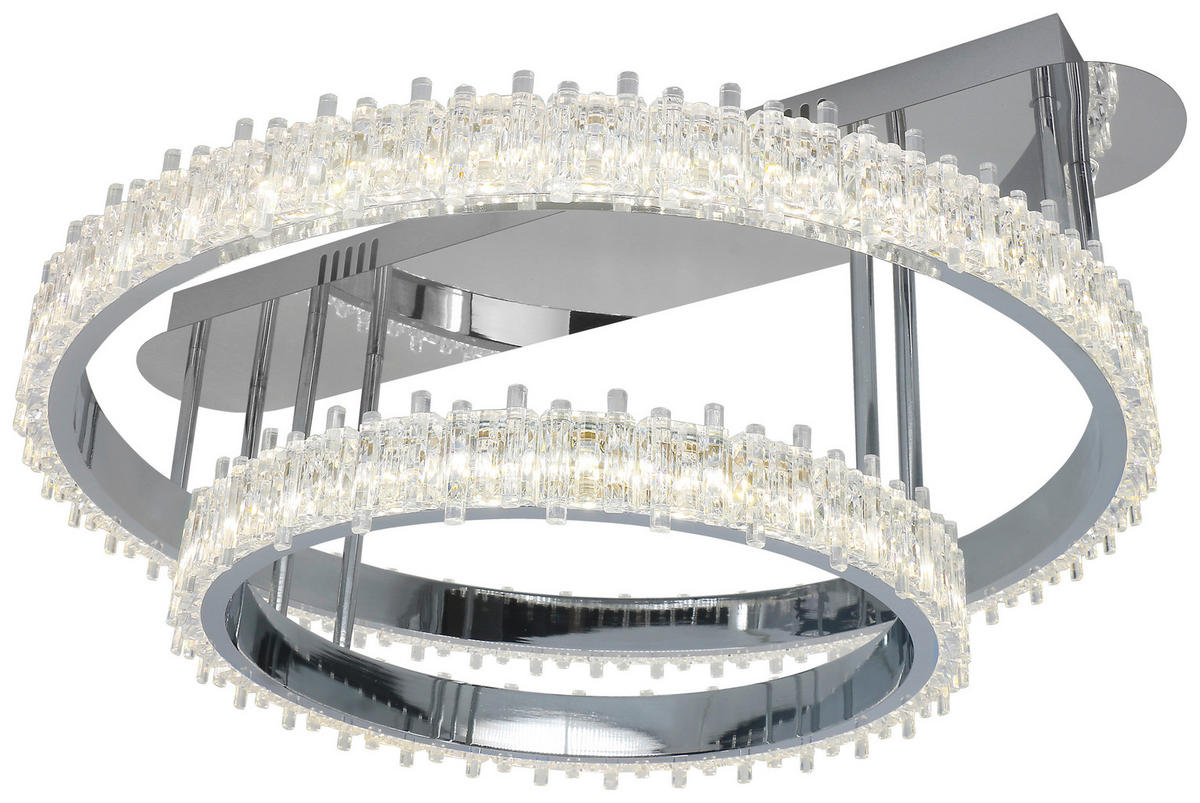 POCOline LED-Deckenleuchte Chrom Metall Acryl B/H/L: ca. 61x28,5x68 cm LED-Deckenleuchte_Aurora - Chrom (68,00/61,00/28,50cm) - POCOline