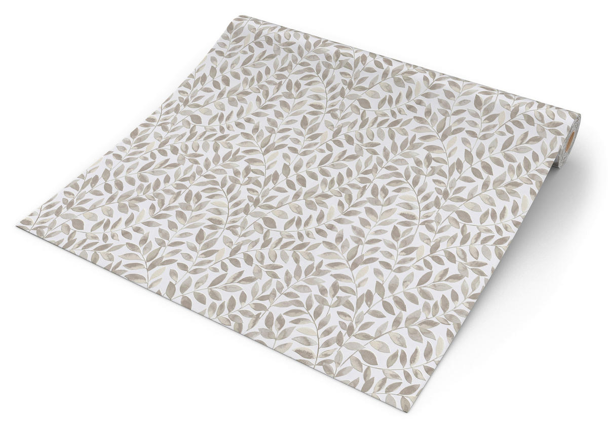Erismann Vliestapete Blätter weiß beige B/L: ca. 53x1005 cm Vliestapete_10462-11 - beige/weiß (53,00/1005,00cm) - Erismann