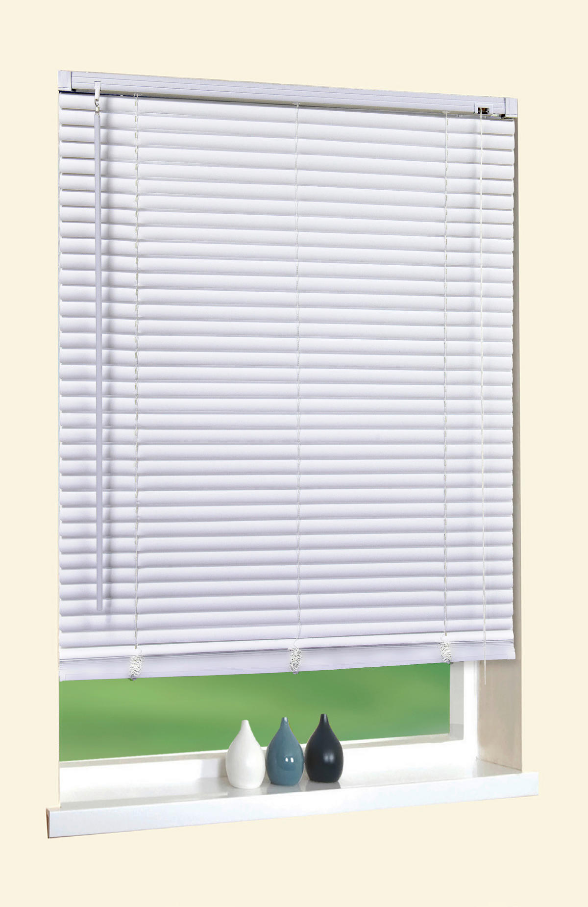 PVC-Jalousie weiß B/L: ca. 40x130 cm Jalousie_PVC - weiß (40,00/130,00cm) - Sensation