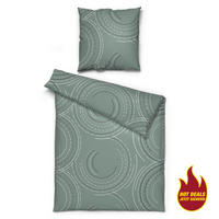 Microfaser Bettwäsche Bettwäsche_Microfaser Kreise grün - grün (135,00/200,00cm) - Sensation