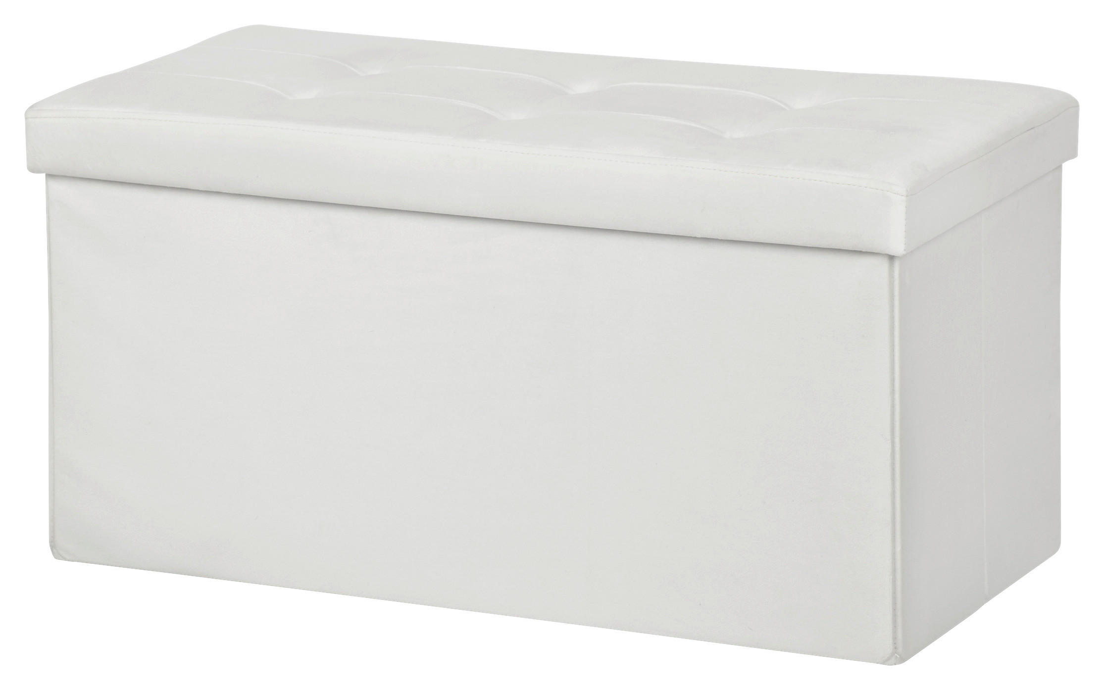 POCOline Sitzbank weiß B/H/L: ca. 38x38x76 cm Sitzbank_Samt - weiß (76,00/38,00/38,00cm) - POCOline