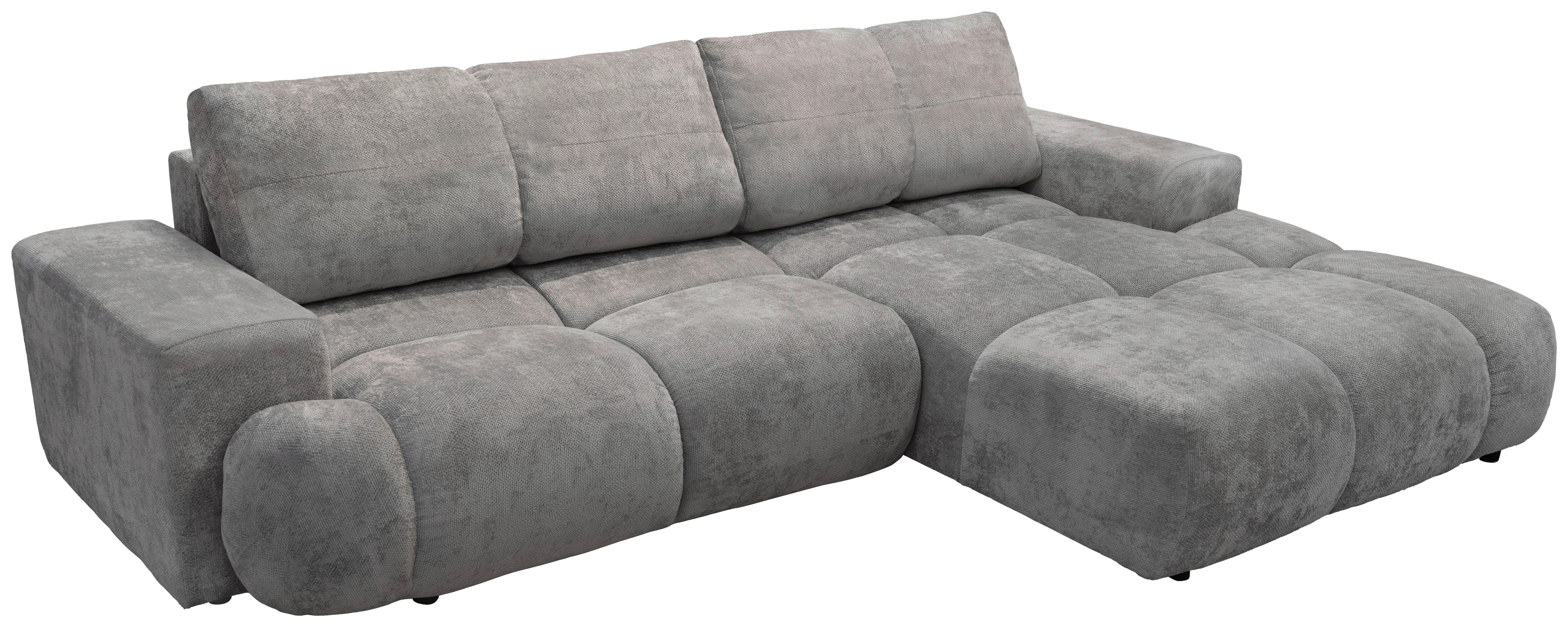 Ecksofa Rossano grau Microfaser B/H/T: ca. 288x69x187 cm Rossano - schwarz/grau (288,00/69,00/187,00cm)