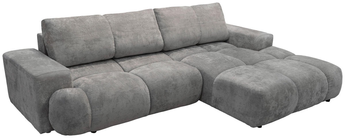Ecksofa Rossano grau Microfaser B/H/T: ca. 288x69x187 cm Rossano - schwarz/grau (288,00/69,00/187,00cm)