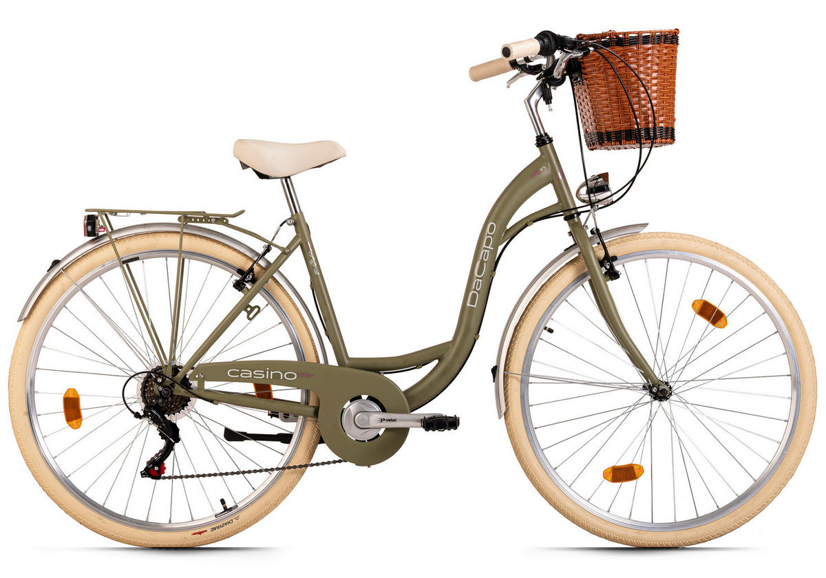 DaCapo Damenfahrrad Casino 170C 28 Zoll Rahmenhöhe 48 cm 6 Gänge olive olive ca. 28 Zoll Casino - olive - DaCapo