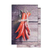 HI Herdblende-/Abdeckplatte Chili & Paprika Glas Herdabdeckplatten_2erSet - multicolor - HI