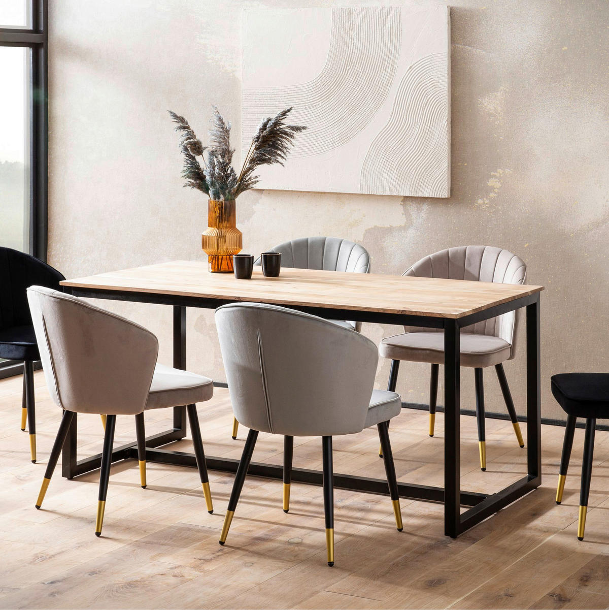 Esstisch B/H/T: ca. 140x76x80 cm Esszimmertisch - (140,00/76,00/80,00cm) - Wohnling