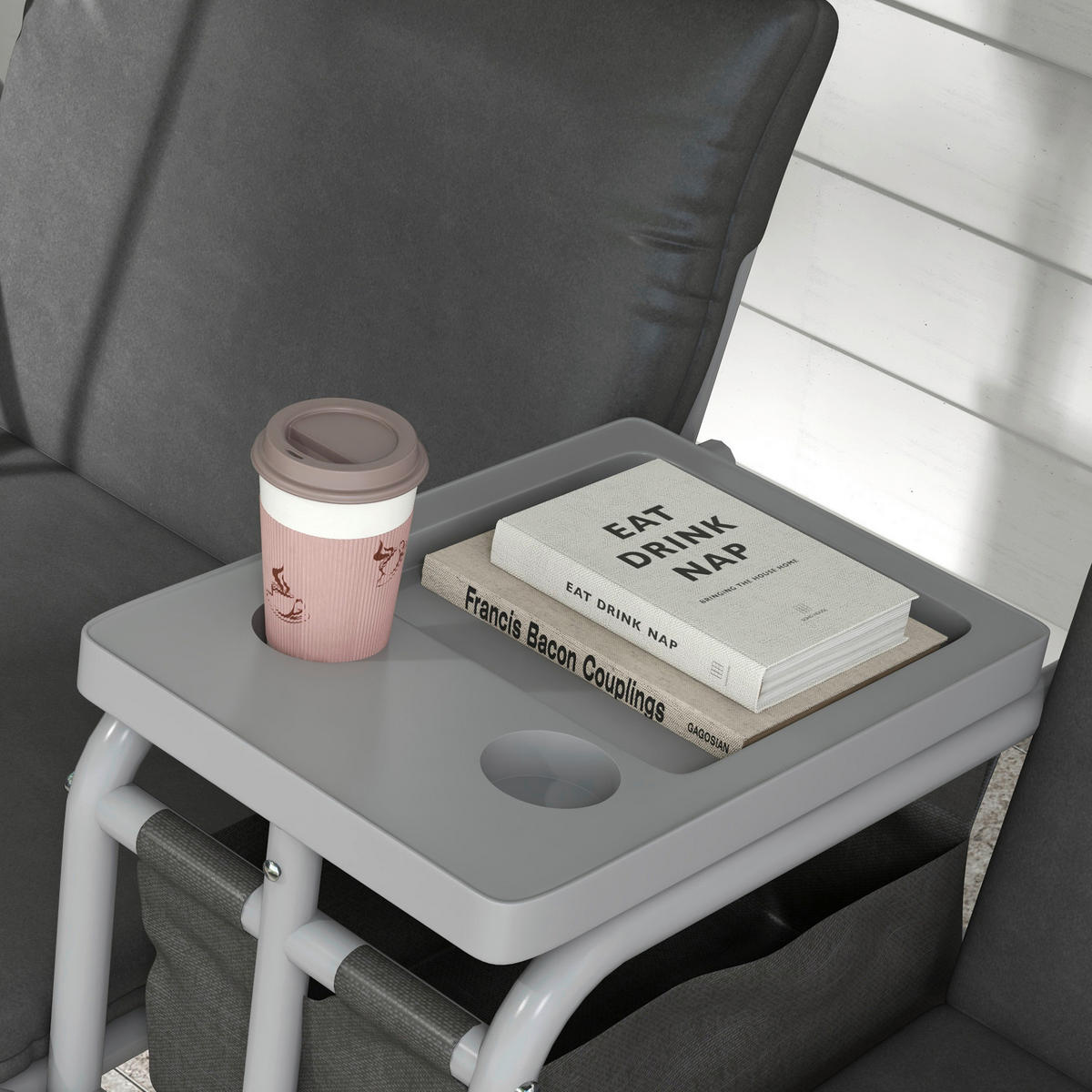 Outsunny Hollywoodschaukel schwarz Metall B/H/L: ca. 110x165x175 cm Hollywoodschaukel - schwarz (175,00/110,00/165,00cm) - Outsunny