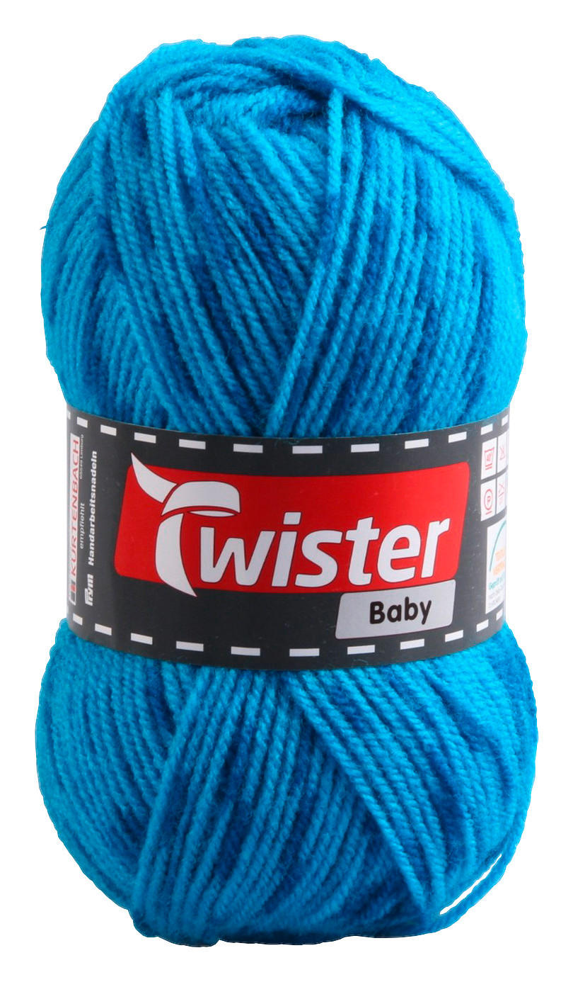 Handstrickgarn Twister Baby türkis L: ca. 21000 cm Twister Baby - türkis (21000,00cm) - Twister