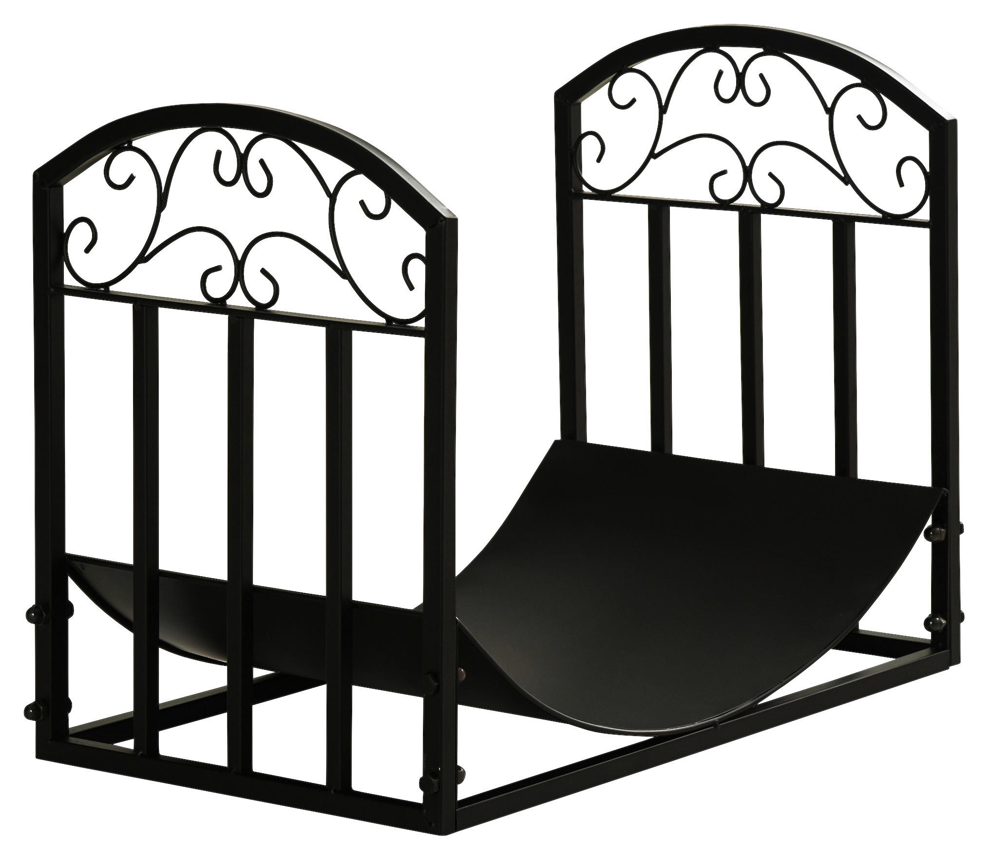 Outsunny Kaminholzregal schwarz B/H/T: ca. 60,5x46,5x36 cm Kaminholzregal 842-208 - schwarz (60,50/46,50/36,00cm) - Outsunny