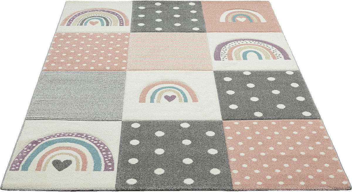 Merinos Teppich Pastel Kids rosa B/L: ca. 80x150 cm Pastel Kids - rosa (80,00/150,00cm) - Merinos