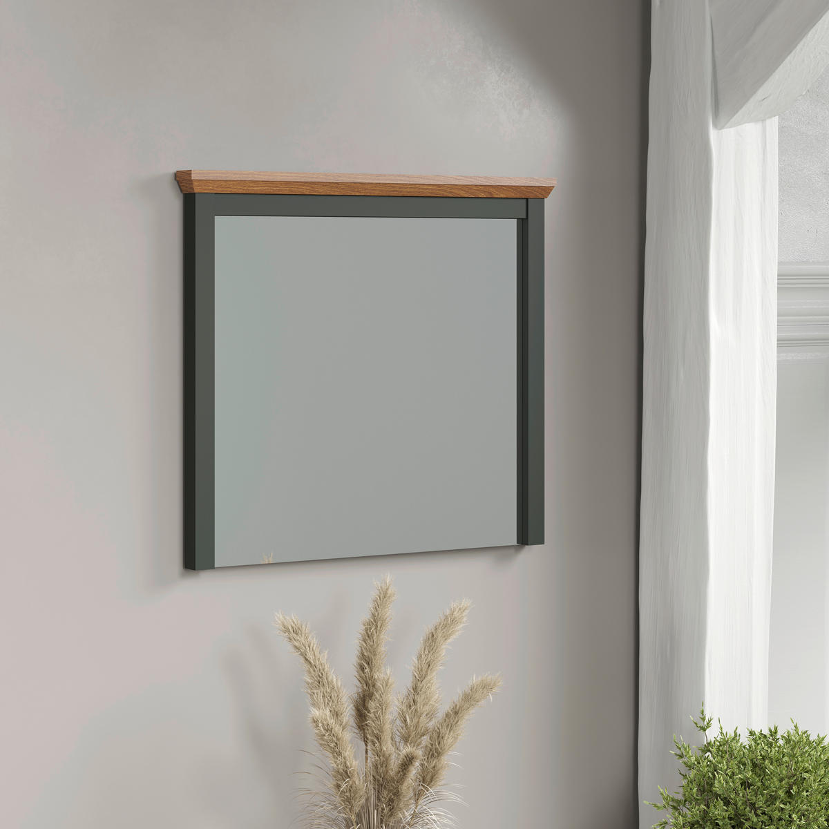 Wandspiegel Stanton tannengrün Eiche Evoke Coast Nachbildung B/H/T: ca. 77x68x6 cm Stanton - Eiche/tannengrün (77,00/68,00/6,00cm)