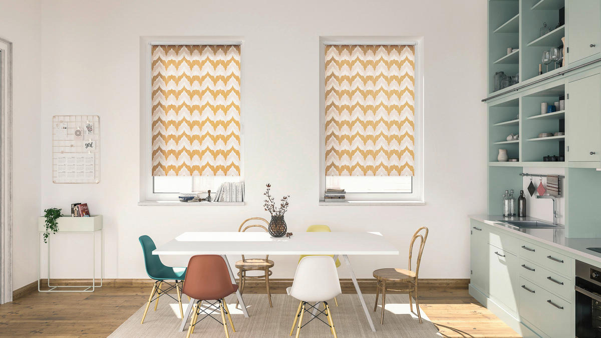 Rollo Boho Zig Zag gelb B/L: ca. 80x150 cm Boho Zig Zag - gelb (80,00/150,00cm) - LICHTBLICK