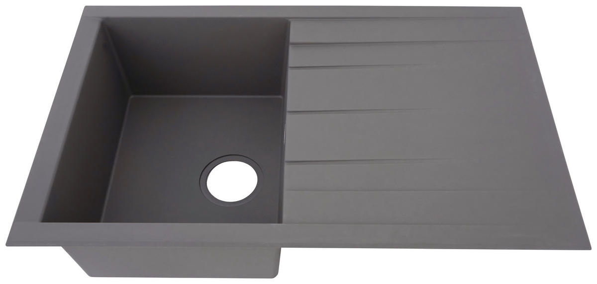 Respekta Einbauspüle Houston 80 x 50 G Beton grau Mineralite B/H/T: ca. 80x21x50 cm Houston 80 x 50 G - Beton/grau (80,00/21,00/50,00cm) - Respekta