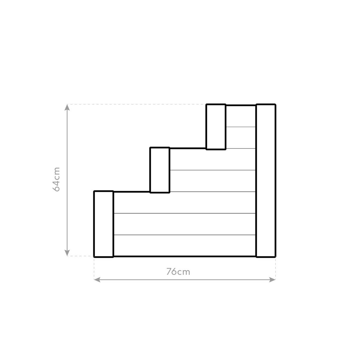 Westmann Treppenhochbeet Premium natur Lärche B/H/L: ca. 76x64x120 cm Premium - natur (120,00/76,00/64,00cm) - Westmann