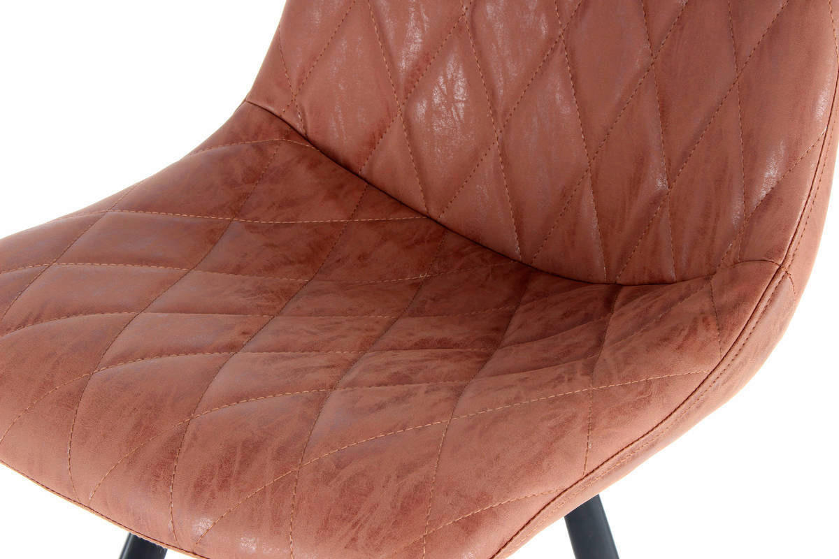 Barhocker Frances 400 2er braun Kunstleder B/H/T: ca. 47,5x107x57,5 cm Frances 400 2er - braun/schwarz (47,50/107,00/57,50cm) - 360 Living
