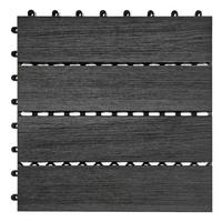 POCOline Terrassenfliese WPC, 6 Stück im Paket grau B/L: ca. 30x30 cm WPC, 6 Stück im Paket - grau (30,00/30,00cm) - POCOline