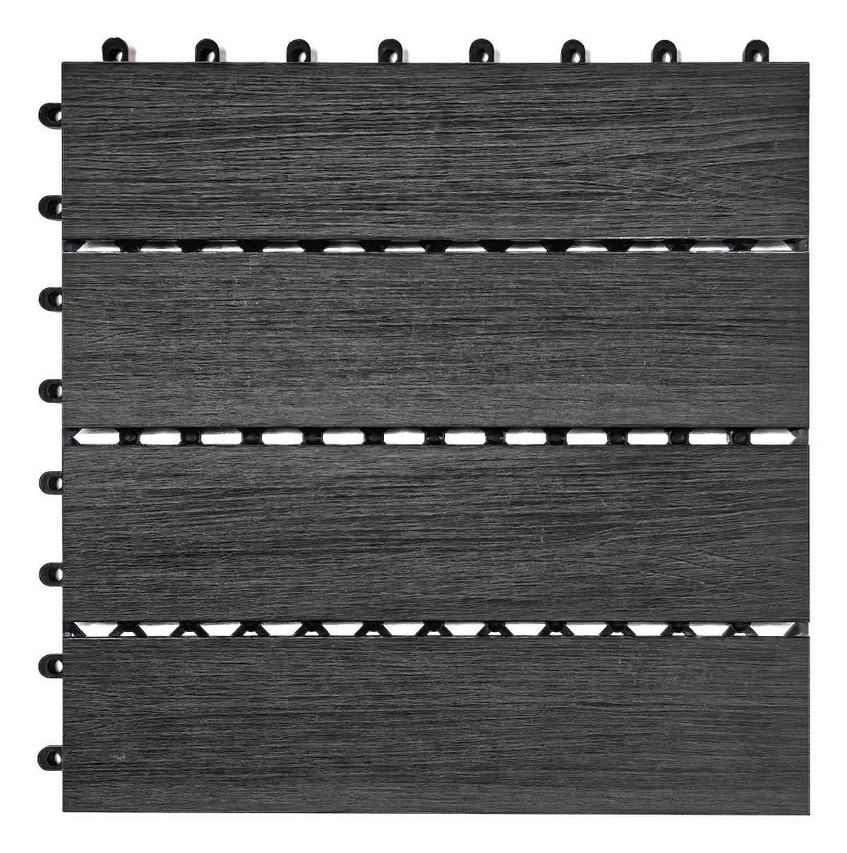 POCOline Terrassenfliese WPC, 6 Stück im Paket grau B/L: ca. 30x30 cm WPC, 6 Stück im Paket - grau (30,00/30,00cm) - POCOline